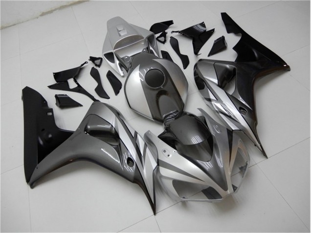 Carénage Moto Honda CBR 1000 RR 2006-2007 - Noir Argent Gris Carénage Moto Honda CBR 1000 RR 2006-2007 - Noir Argent Gris
