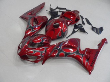 Carénage Moto Honda CBR 1000 RR 2006-2007 - Rouge Argent Flamme