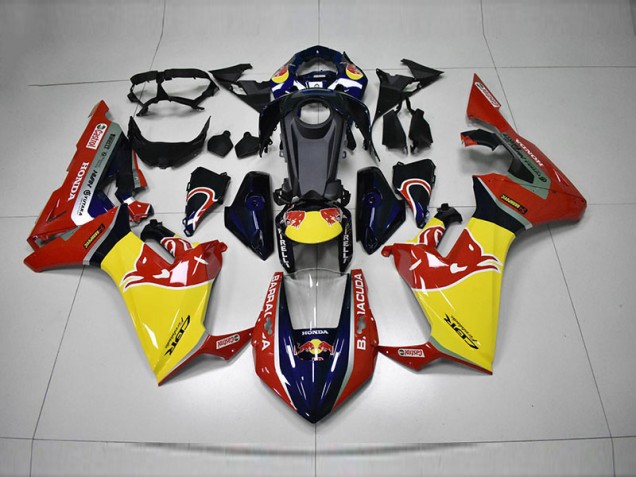 Carénage Moto Honda CBR 1000 RR 2017-2023 - Bleu Jaune Rouge Red Bull Carénage Moto Honda CBR 1000 RR 2017-2023 - Bleu Jaune Rouge Red Bull