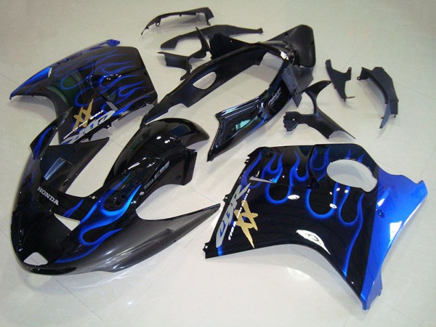 Carénage Moto Honda CBR 1100 XX Blackbird 1996-2007 - Noir Bleu Flamme Carénage Moto Honda CBR 1100 XX Blackbird 1996-2007 - Noir Bleu Flamme