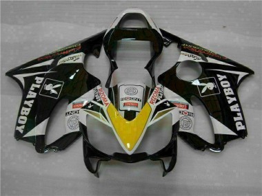 Carénage Moto Honda CBR 600 F4i 2001-2003 - Jaune Argent Noir Playboy