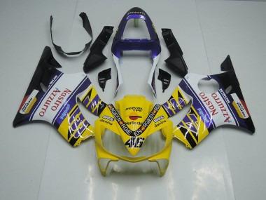 Carénage Moto Honda CBR 600 F4i 2001-2003 - Jaune Blanc Nastro Azzurro
