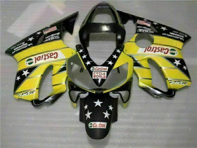 Carénage Moto Honda CBR 600 F4i 2001-2003 - Jaune Noir Castrol Cycle World Carénage Moto Honda CBR 600 F4i 2001-2003 - Jaune Noir Castrol Cycle World