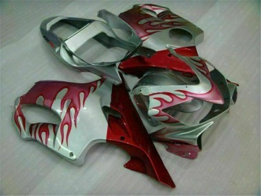 Carénage Moto Honda CBR 600 F4i 2001-2003 - Rouge Flamme Argent