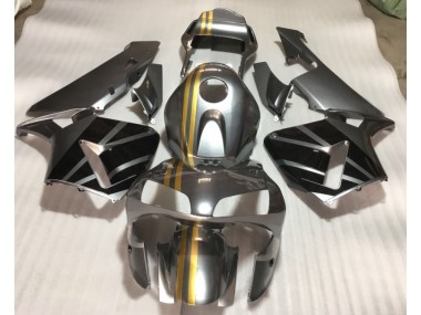 Carénage Moto Honda CBR 600 RR 2003-2004 - Argent Or Noir