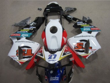 Carénage Moto Honda CBR 600 RR 2005-2006 - Blanc Rouge Bleu Lee 27