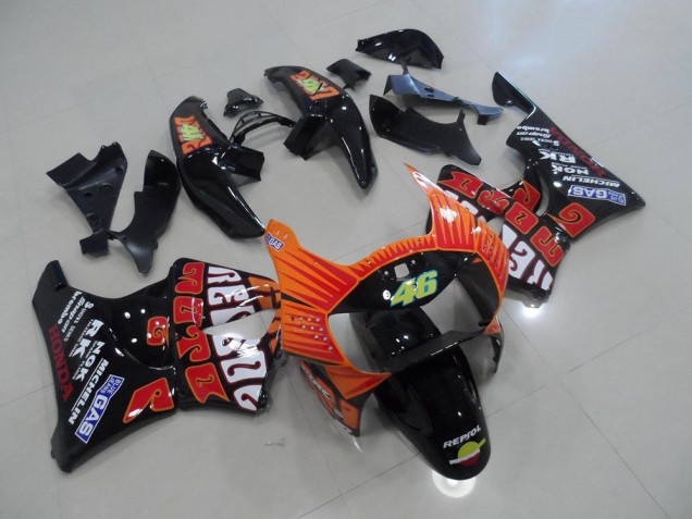 Carénage Moto Honda CBR 900 RR 919 1998-1999 - Noir Rossi Carénage Moto Honda CBR 900 RR 919 1998-1999 - Noir Rossi
