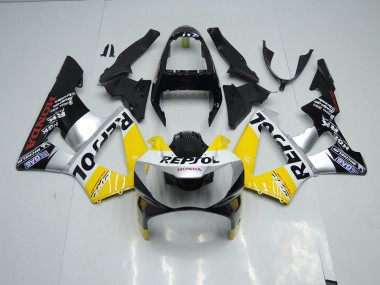 Carénage Moto Honda CBR 900 RR 929 2000-2001 - Jaune Argent Noir Repsol