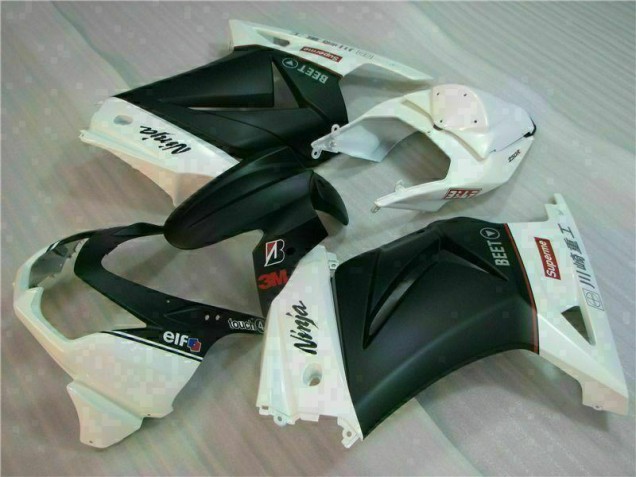 Carénage Moto Kawasaki EX250 2008-2012 - Blanc Noir Ninja 3M Carénage Moto Kawasaki EX250 2008-2012 - Blanc Noir Ninja 3M