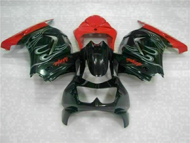 Carénage Moto Kawasaki EX250 2008-2012 - Noir Rouge Ninja