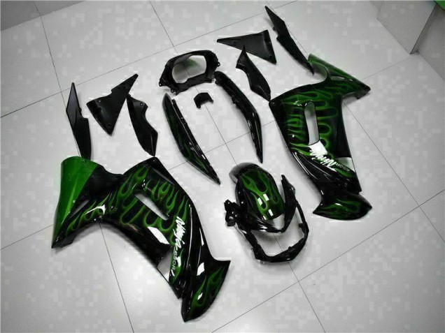 Carénage Moto Kawasaki EX650 2006-2008 - Vert Flamme Carénage Moto Kawasaki EX650 2006-2008 - Vert Flamme