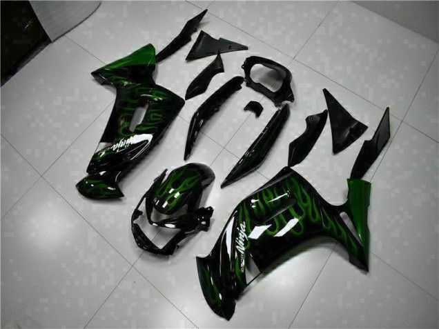 Carénage Moto Kawasaki EX650 2006-2008 - Vert Flamme Carénage Moto Kawasaki EX650 2006-2008 - Vert Flamme