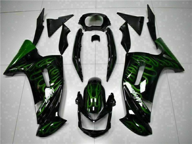 Carénage Moto Kawasaki EX650 2006-2008 - Vert Flamme Carénage Moto Kawasaki EX650 2006-2008 - Vert Flamme