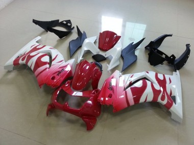 Carénage Moto Kawasaki ZX 250R 2008-2012 - Rose Rouge Flamme