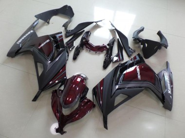 Carénage Moto Kawasaki ZX 300R 2013-2016 - Dark Rouge et Gris