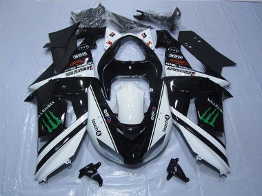 Carénage Moto Kawasaki ZX10R 2006-2007 - Noir Blanc Touch4 Monster