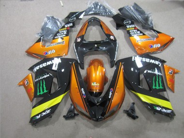 Carénage Moto Kawasaki ZX10R 2006-2007 - Noir Orange Monster