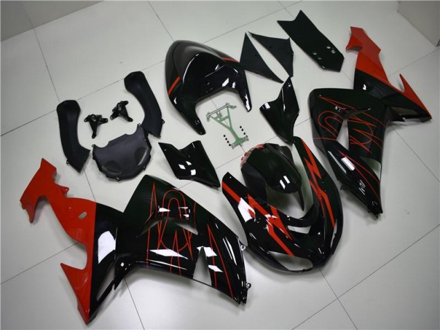 Carénage Moto Kawasaki ZX10R 2006-2007 - Noir Rouge Carénage Moto Kawasaki ZX10R 2006-2007 - Noir Rouge
