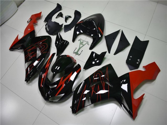 Carénage Moto Kawasaki ZX10R 2006-2007 - Noir Rouge Carénage Moto Kawasaki ZX10R 2006-2007 - Noir Rouge