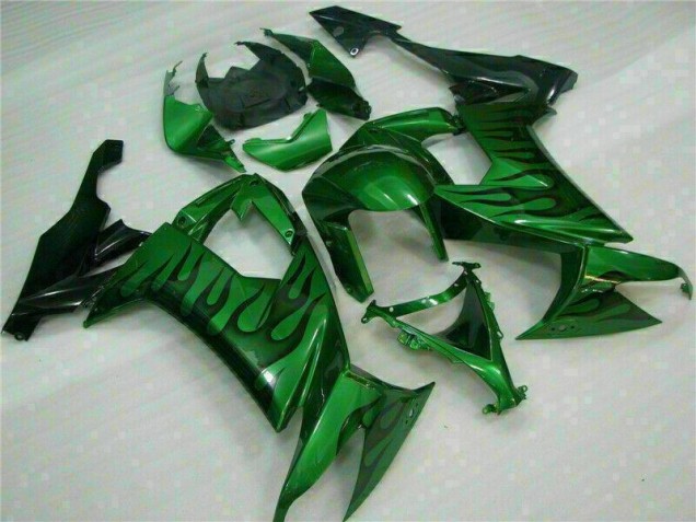 Carénage Moto Kawasaki ZX10R 2008-2010 - Vert Flamme