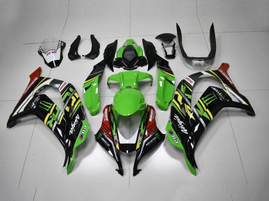Carénage Moto Kawasaki ZX10R 2016-2019 - Vert Noir Rouge Ninja Monster