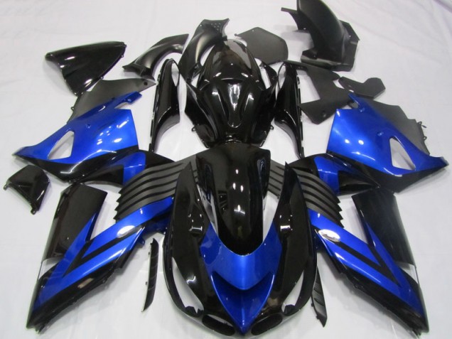 Carénage Moto Kawasaki ZX14R ZZR 1400 2006-2011 - Noir Bleu Carénage Moto Kawasaki ZX14R ZZR 1400 2006-2011 - Noir Bleu
