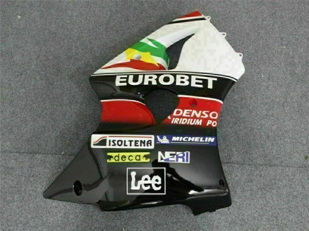 Carénage Moto Kawasaki ZX6R 2000-2002 - Noir Blanc Eurobet Carénage Moto Kawasaki ZX6R 2000-2002 - Noir Blanc Eurobet