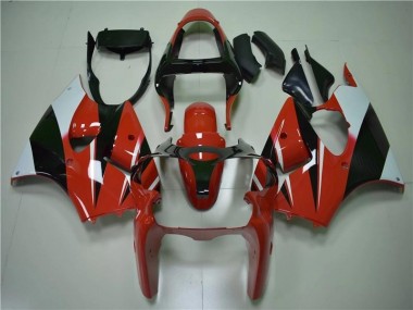 Carénage Moto Kawasaki ZX6R 2000-2002 - Rouge Noir Blanc