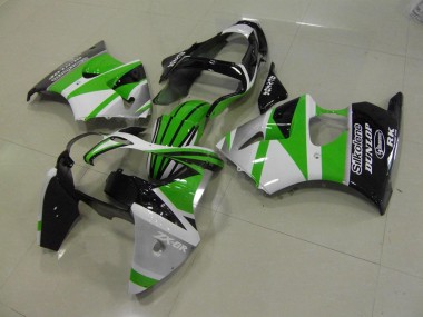 Carénage Moto Kawasaki ZX6R 2000-2002 - Vert Blanc Bande