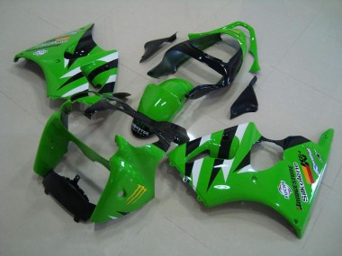 Carénage Moto Kawasaki ZX6R 2000-2002 - Vert Noir
