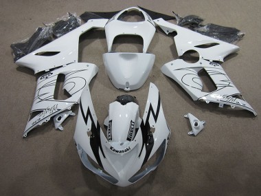 Carénage Moto Kawasaki ZX6R 2005-2006 - Blanc Ninja 636