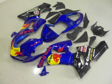 Carénage Moto Kawasaki ZX6R 2005-2006 - Bleu Red Bull