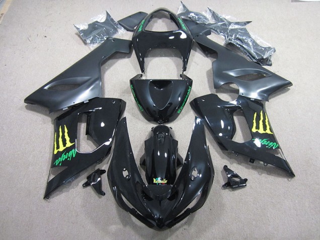 Carénage Moto Kawasaki ZX6R 2005-2006 - Noir Vert Ninja Carénage Moto Kawasaki ZX6R 2005-2006 - Noir Vert Ninja