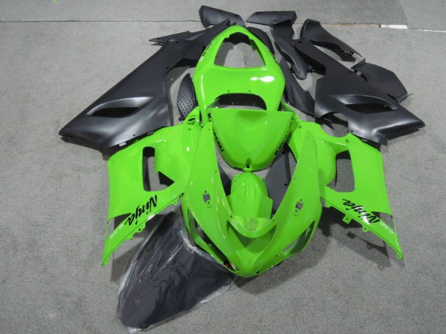 Carénage Moto Kawasaki ZX6R 2005-2006 - Vert Noir Ninja 636 Carénage Moto Kawasaki ZX6R 2005-2006 - Vert Noir Ninja 636