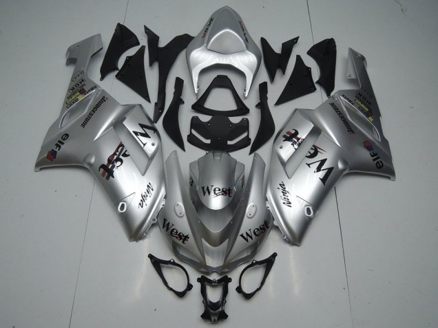 Carénage Moto Kawasaki ZX6R 2007-2008 - Argent West Carénage Moto Kawasaki ZX6R 2007-2008 - Argent West