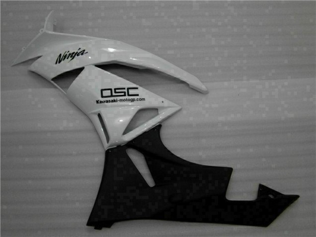 Carénage Moto Kawasaki ZX6R 2009-2012 - Blanc Noir Ninja Carénage Moto Kawasaki ZX6R 2009-2012 - Blanc Noir Ninja