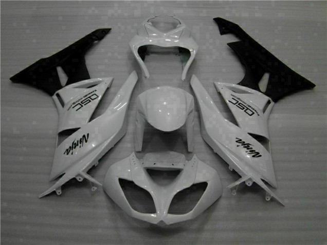 Carénage Moto Kawasaki ZX6R 2009-2012 - Blanc Noir Ninja Carénage Moto Kawasaki ZX6R 2009-2012 - Blanc Noir Ninja