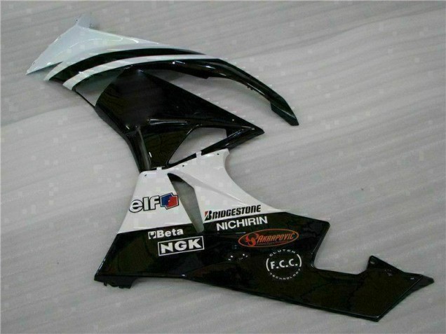 Carénage Moto Kawasaki ZX6R 2009-2012 - Noir Blanc 3M Touch4 Carénage Moto Kawasaki ZX6R 2009-2012 - Noir Blanc 3M Touch4
