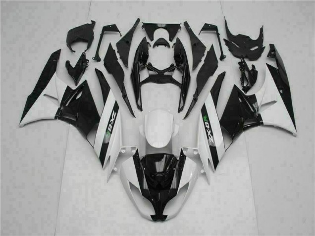 Carénage Moto Kawasaki ZX6R 2009-2012 - Noir Blanc Carénage Moto Kawasaki ZX6R 2009-2012 - Noir Blanc
