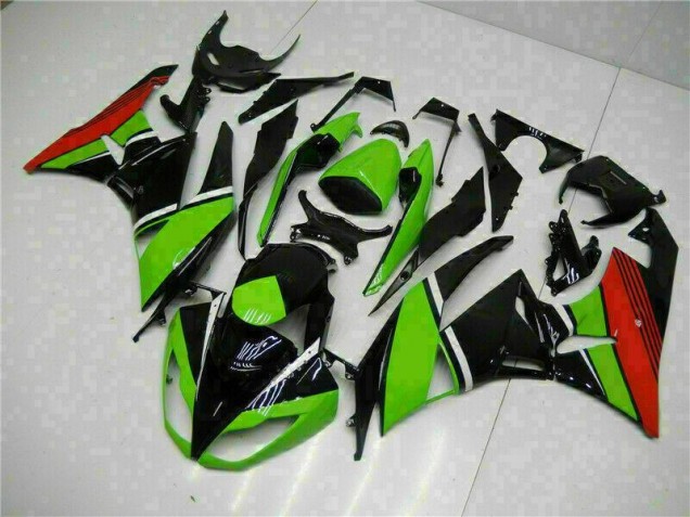 Carénage Moto Kawasaki ZX6R 2009-2012 - Noir Vert Rouge Carénage Moto Kawasaki ZX6R 2009-2012 - Noir Vert Rouge