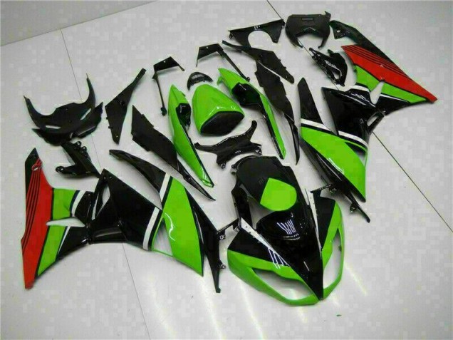 Carénage Moto Kawasaki ZX6R 2009-2012 - Noir Vert Rouge Carénage Moto Kawasaki ZX6R 2009-2012 - Noir Vert Rouge