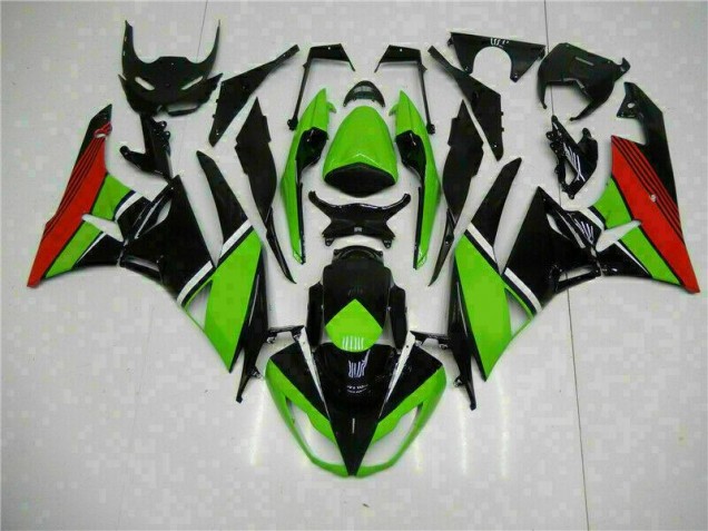 Carénage Moto Kawasaki ZX6R 2009-2012 - Noir Vert Rouge Carénage Moto Kawasaki ZX6R 2009-2012 - Noir Vert Rouge