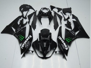 Carénage Moto Kawasaki ZX6R 2009-2012 - Noir avec Monster