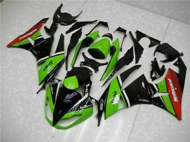 Carénage Moto Kawasaki ZX6R 2009-2012 - Vert Noir Rouge Carénage Moto Kawasaki ZX6R 2009-2012 - Vert Noir Rouge