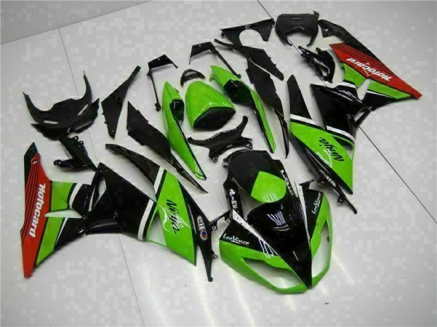 Carénage Moto Kawasaki ZX6R 2009-2012 - Vert Noir Rouge Carénage Moto Kawasaki ZX6R 2009-2012 - Vert Noir Rouge