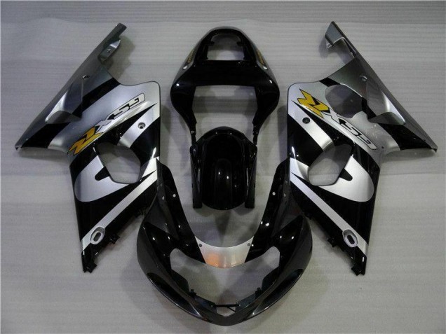 Carénage Moto Suzuki GSXR 1000 K1 2000-2002 - Argent Noir Carénage Moto Suzuki GSXR 1000 K1 2000-2002 - Argent Noir