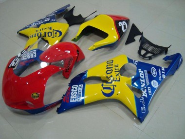 Carénage Moto Suzuki GSXR 1000 K1 2000-2002 - Rouge Jaune Bleu Corona Courses