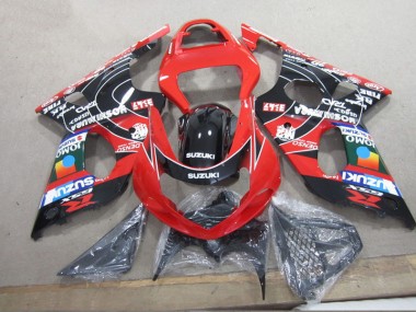 Carénage Moto Suzuki GSXR 1000 K1 2000-2002 - Rouge Noir Denso