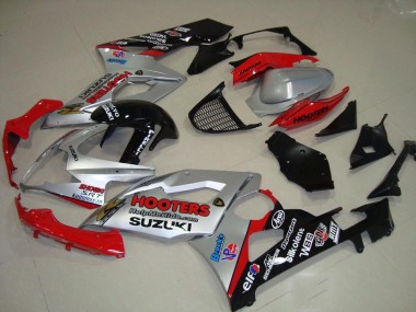 Carénage Moto Suzuki GSXR 1000 K5 2005-2006 - Argent et Rouge