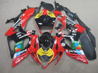 Carénage Moto Suzuki GSXR 1000 K5 2005-2006 - Noir Rouge Jaune